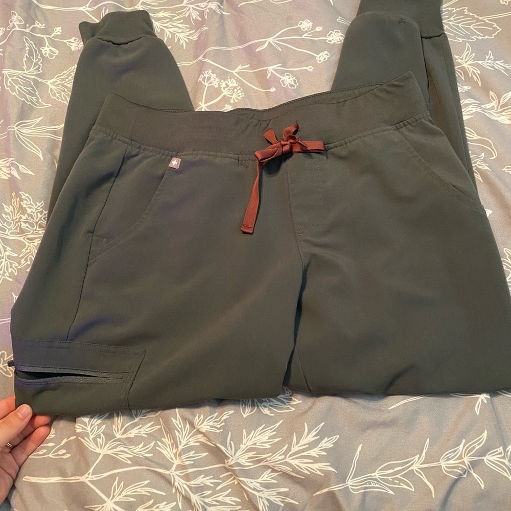 Moss green figs scrubs